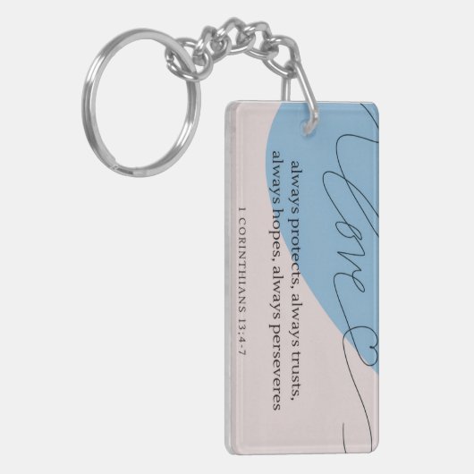 Love Bible Verse キーホルダー (正面左)