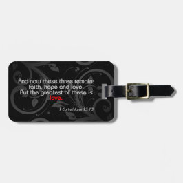 Love Bible Verse(Black/Red) ラゲッジタグ