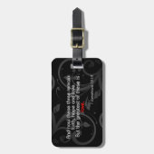 Love Bible Verse(Black/Red) ラゲッジタグ (正面縦)