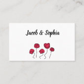 Love Birdミセス・シャワーのキスの数 プレイスカード (裏面)