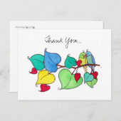 Love Birdsありがとう ポストカード (正面/裏面)