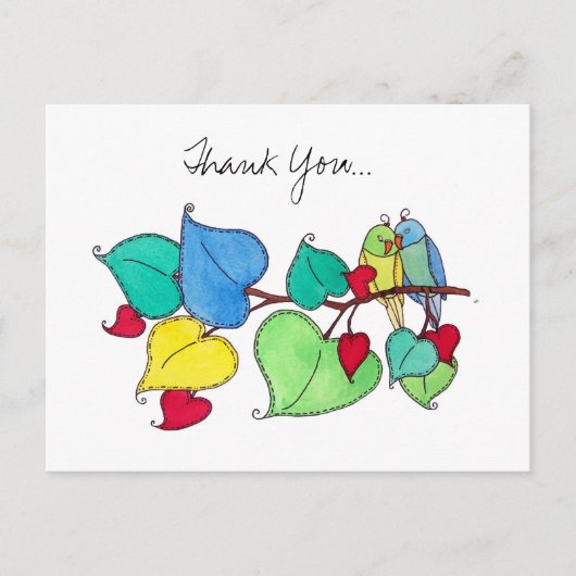 Love Birdsありがとう ポストカード (正面)