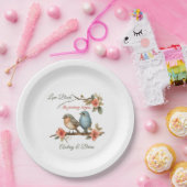 Love Birdsウェディングレセプション ペーパープレート (パーティー)