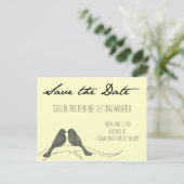 Love Birdsコレクション：日付を保存 案内ポストカード (スタンド正面)