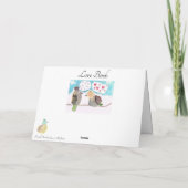 Love Birds – 枝に広がる鳥 サンキューカード (裏面)