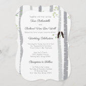 Love Birds 5.5x8.5インチ結婚式招待状 招待状 (正面/裏面)