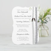 Love Birds 5.5x8.5インチ結婚式招待状 招待状 (スタンド正面)