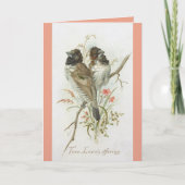 Love Birds Anniversary Greeting Card カード (正面)