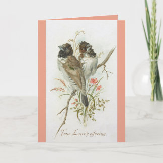 Love Birds Anniversary Greeting Card カード