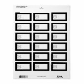 Love Birds Black/Whiteのメー結婚リングラベル ラベル (フルシート)