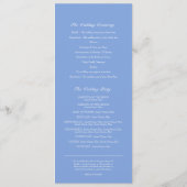 Love birds blue春の結婚式 プログラム (裏面)