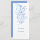 Love birds blue春の結婚式 プログラム (正面/裏面)