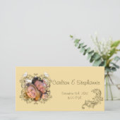 Love Birds Brown/Tanの写真結婚発表 案内状 (スタンド正面)