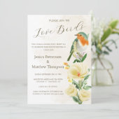 Love Birds Elopementパーティーフォトウェディングレセプション 招待状 (スタンド正面)