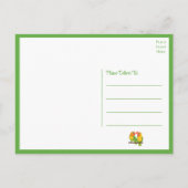 Love Birds Green Yellow Lovebird'結婚s Thank You ポストカード (裏面)
