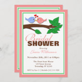 Love Birds on a Branch -ブライダルシャワー招待状 招待状 (正面/裏面)