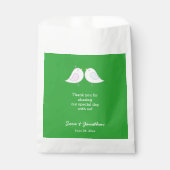 Love Birds on Green結婚's Thank You フェイバーバッグ (正面)