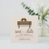 Love Birds on Park Bench 結婚's セーブザデート (スタンド正面)