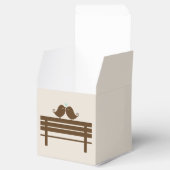 Love Birds on Park Bench {mint} フェイバーボックス (オープン)