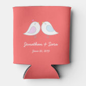 Love Birds on Pink, 結婚s 缶クーラー (正面)