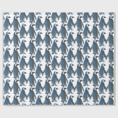Love Birds Penguin Thunder_Cove ラッピングペーパー (フラット)