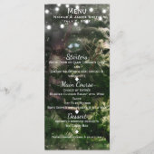 Love Birds + Pine Tree Night結婚のメニューカード メニュー (正面)