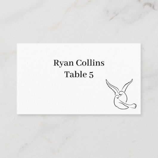 Love Birds Place Cards プレイスカード (裏面)