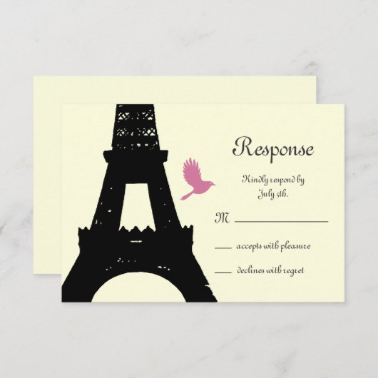 Love Birds RSVP （オフ白） (正面/裏面)