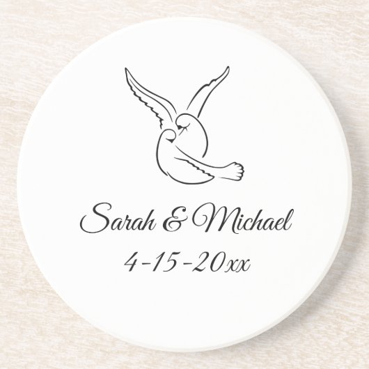 Love Birds Sandstone Coaster コースター (正面)