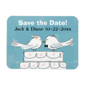 Love Birds Save the Date Flexible Magnet マグネット (横)