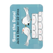 Love Birds Save the Date Flexible Magnet マグネット (縦)