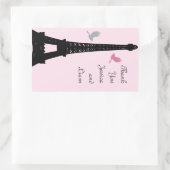 Love Birds Thank You Sticker (ピンク) 長方形シール (バッグ)