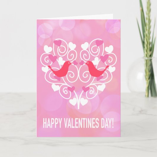 Love Birds Valentines Day Card シーズンカード (正面)