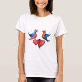 Love Birds, Water Color Birds基本Tシャツ Tシャツ (正面)