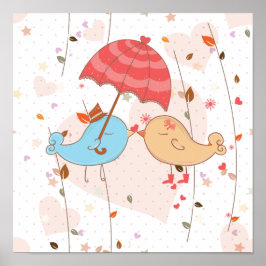 Love Birds Wedding Valentines ポスター