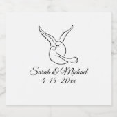 Love Birds Wine Bottle Label スパークリングワインラベル (シングルラベル)