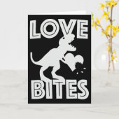 Love Bites Dinosaur Valentine  カード (黄色い花)