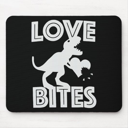 Love Bites Dinosaur Valentine  マウスパッド (正面)