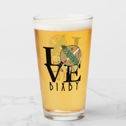 LOVE Bixby Oklahoma タンブラーグラス (ドリンク正面)