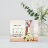 Love & Black感謝してい Overlay写真ありがとう ポストカード (スタンド正面)