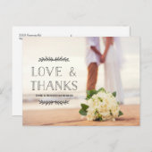 Love & Black感謝してい Overlay写真ありがとう ポストカード (正面/裏面)