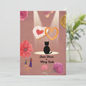 Love Black Cat Registrar 結婚'sの式典 招待状 (スタンド正面)