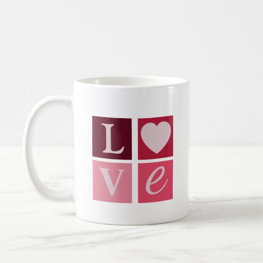 LOVE Block Heart Mug コーヒーマグカップ (左)