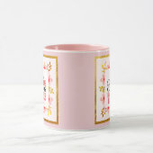 Love Blooms in a Mother's Pink Heart Floral  マグカップ (中央)