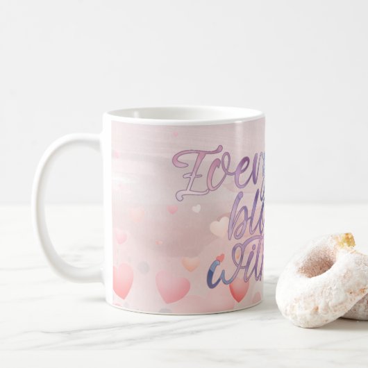 Love Blooms Pastel Heart Mug コーヒーマグカップ (ドーナツ)
