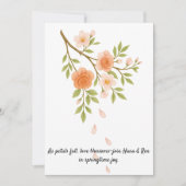 Love blossoms like spring petals. 招待状 (正面)