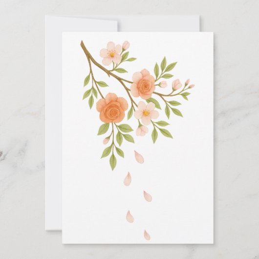 Love blossoms like spring petals. 招待状 (裏面)