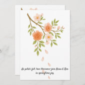 Love blossoms like spring petals. 招待状 (正面/裏面)