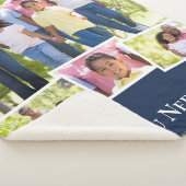 Love Blueカスタムが必要な写真コラージュ シェルパブランケット (3/4)