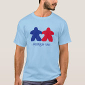 Love, Blue & Red Mensシャツのミエリープル Tシャツ (正面)